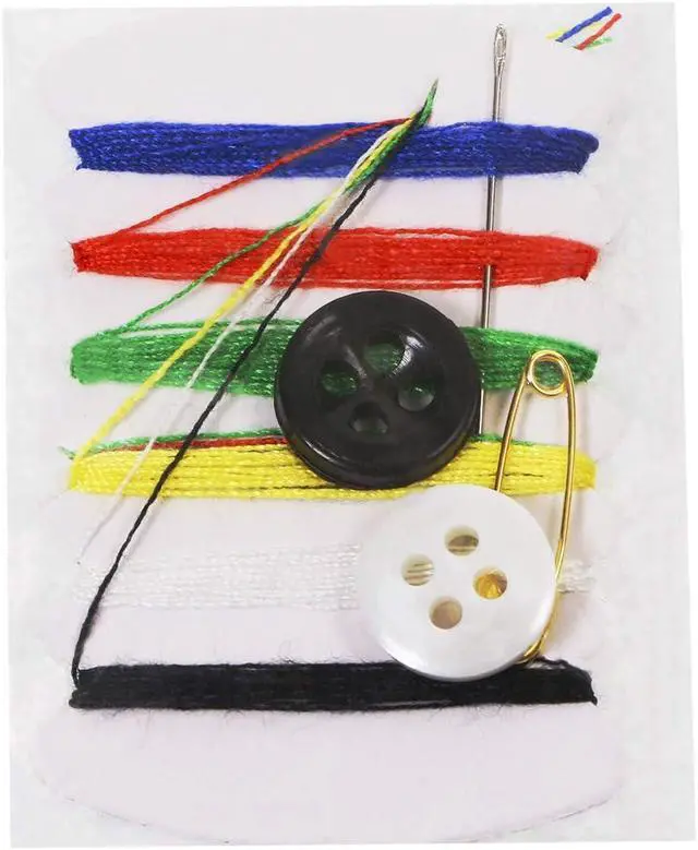 Alt view image 2 of 4 - Shapenty Small Simple Handy Travel Sewing Kits Thread Repair Emergency Kit with with Needles, Threads, Button, Safety Pin for Gift Home Hotel Amenities Necessities (10)