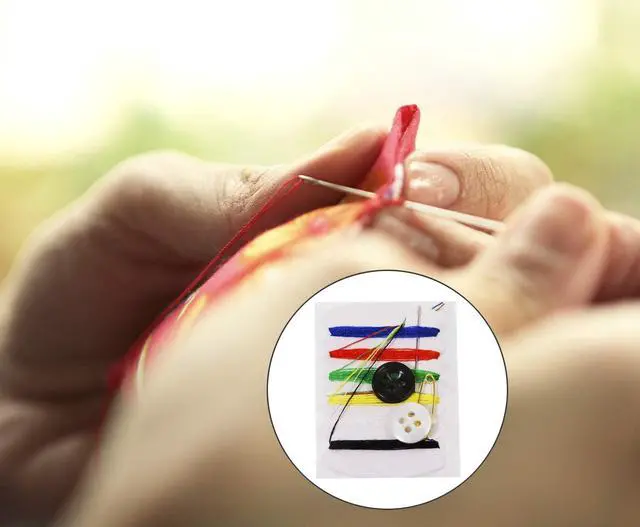 Alt view image 4 of 4 - Shapenty Small Simple Handy Travel Sewing Kits Thread Repair Emergency Kit with with Needles, Threads, Button, Safety Pin for Gift Home Hotel Amenities Necessities (10)