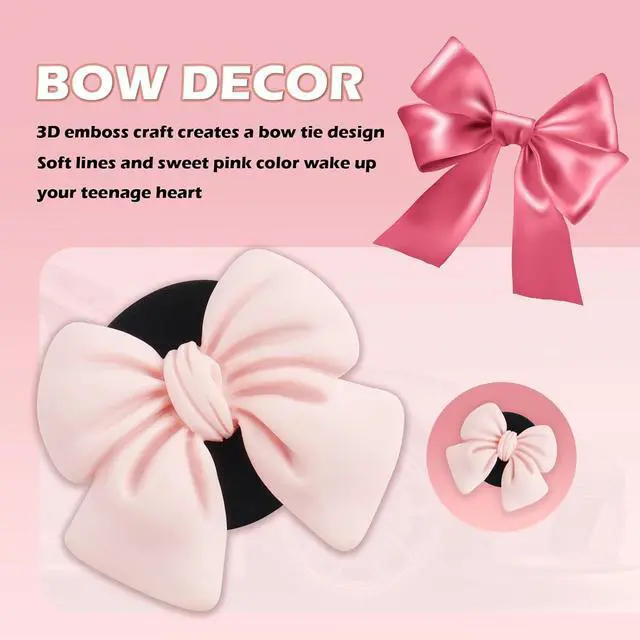 Alt view image 3 of 7 - 6PCS Pink Bow Car Vent Clips,Cute and Stylish Car Air Vent Clips Car Decor for Vertical or Horizontal Vent Grills,Aesthetic Stuff Clip-On Car Vent Accessories for Most Vehicles