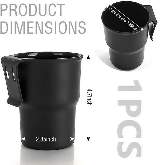 Alt view image 2 of 7 - Hanging Cup Holder with 2 Kinds of Hooks,Multi-Function Car Cup Holder Organizer Car Trash Can on Air Vents or Car Window Cup Holder for Drinks,Glasses Holder,Pen