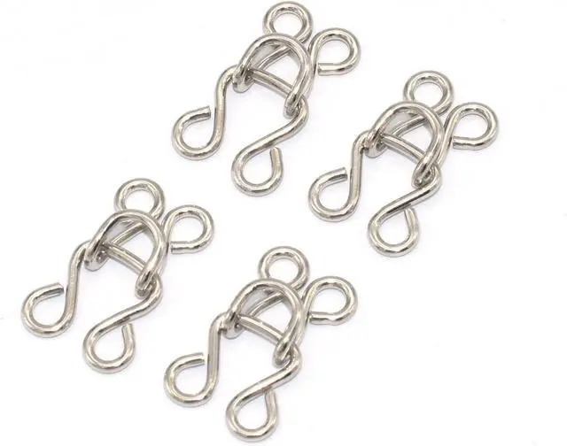 Main image of Lakesstory Hook & Eyes for Bra, Clothing, Trousers, Skirt - 4 Sets in a Pack - Sewing Fasteners - Unisex, Adult - 4 count