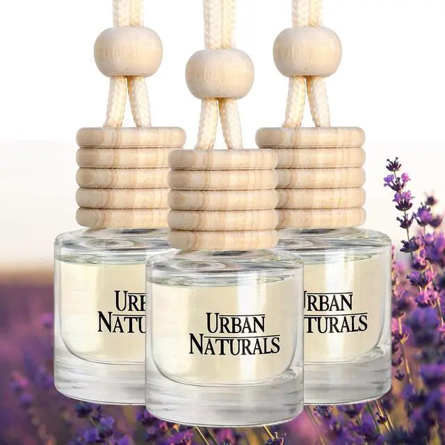 Main image of Urban Naturals Car Air Freshener Diffuser 1 Pack, Lavender Luxe Scent | Long Lasting Fragrance for Lyft and Uber Drivers, Hanging Car Diffuser - Hang with Rope or use Vent Clip