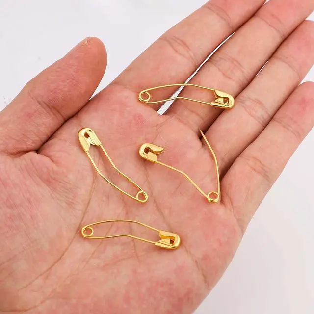 Alt view image 3 of 7 - NQEUEPN 60pcs Gold Curved Safety Pins, 1.5 Inch Bent Safety Pins Stainless Steel Sewing Safety Pins Quilting Pins Curved Accessories for Quilting Knitting Sewing CraftingGold, Medium, 54117