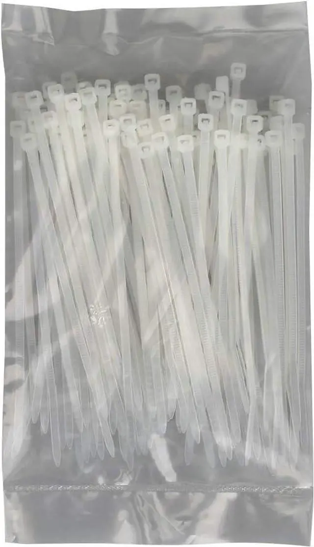 Alt view image 6 of 7 - Small 4 inch White Nylon Plastic Cable Zip Ties Wire Wraps, 200 Pack | Self-Locking, Eco-Friendly, Heavy Duty Wire Tie Wraps for Home, Office, Garden, Garage, Workshop