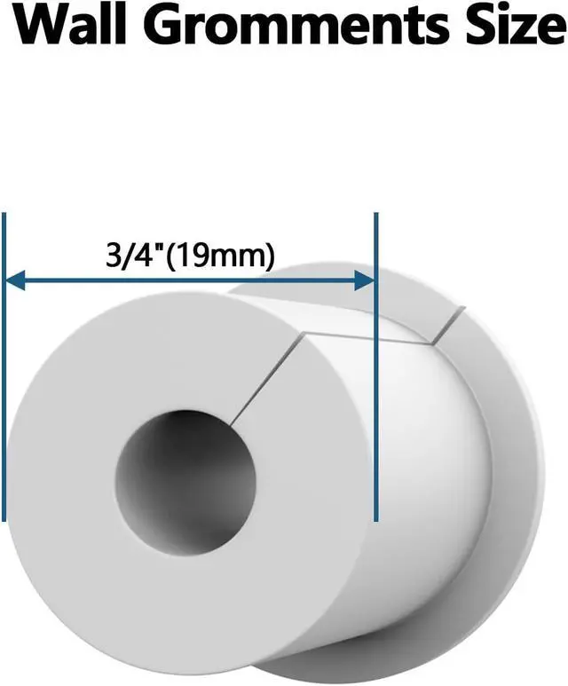 Alt view image 3 of 7 - 2PCS White 3/4inch starlink Wall Cable Pass Through Bushing Grommets Accessories (2PCS White Starlink Grommets)