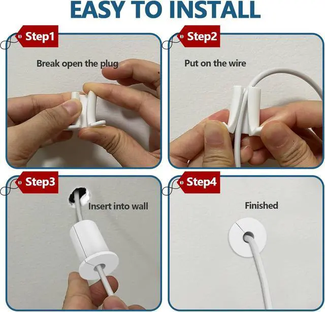 Alt view image 4 of 7 - 2PCS White 3/4inch starlink Wall Cable Pass Through Bushing Grommets Accessories (2PCS White Starlink Grommets)