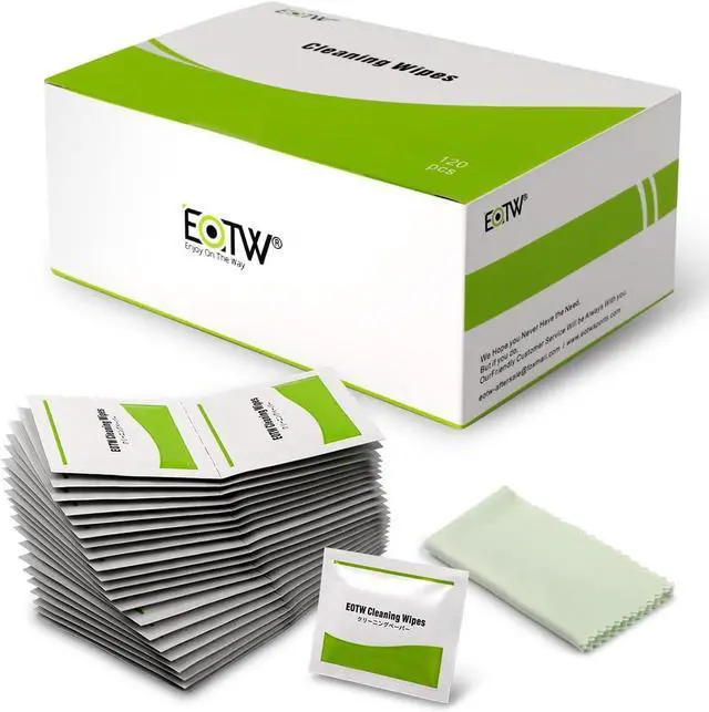 Main image of EOTW Computer Screen Wipes Individually Wrapped Pre-moistened Electronic Monitor Cleaner Cleaning for iPhone iPad Tablet PC Keyboard Laptop, Pack of 120