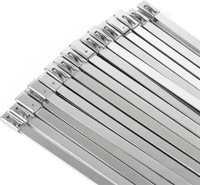 Main image of Metal Zip Ties, 50PCS 11.8 Inch, 304 Stainless Steel Heavy Duty Self-Locking Cable Ties, Heat Resistant& Corrosion Proof Metal Ties for Outdoor Fence, Pipes, Vehicle and Farm Machinery