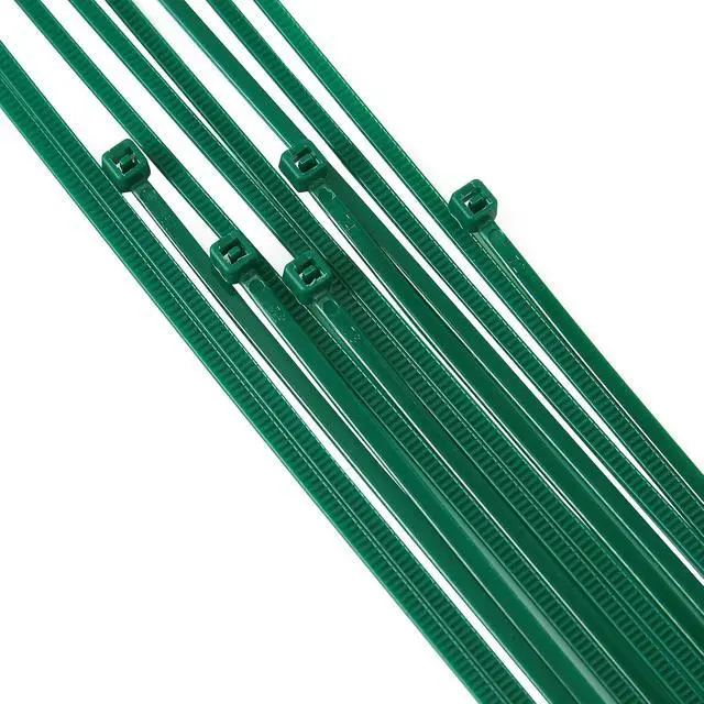 Alt view image 2 of 7 - 4 inch 3mm Dark Green Nylon Garden Cable Zip Ties Self Locking Cable Ties Twist Ties, Multi-Purpose Cable Tie(100 Pcs)