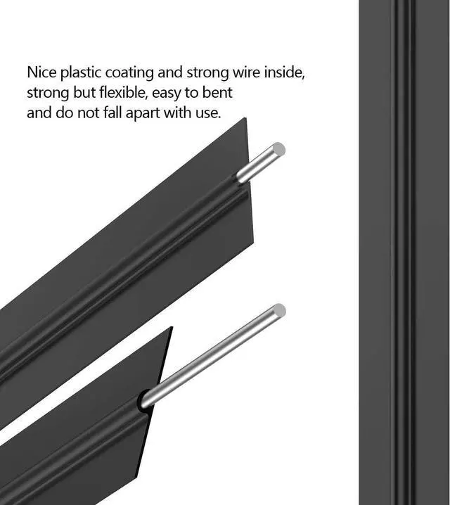Alt view image 7 of 7 - 400 Pcs Twist Ties for Bags 5" Cable Ties Bag Twist Ties for Cord Twist Bread Ties Reusable Black Plastic Coated Ties Heavy Duty Bread Ties Twist Wire Ties for Household and Office Use