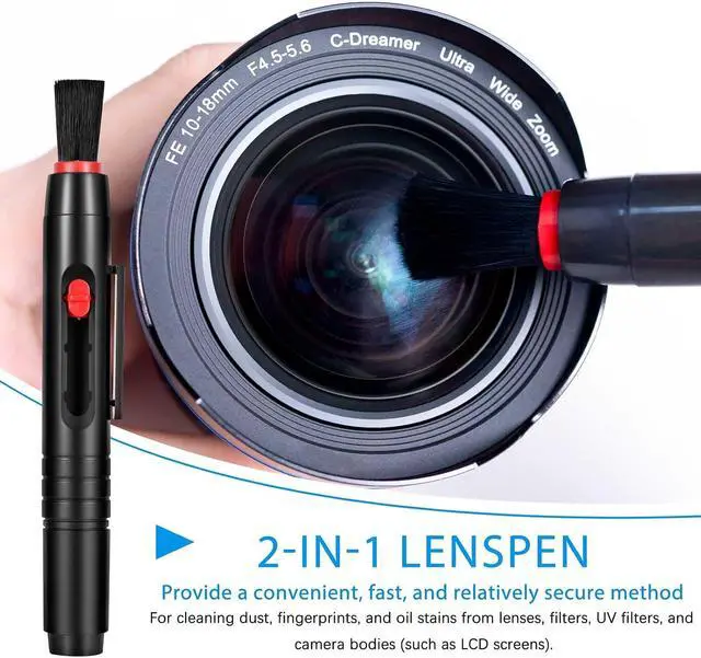 Alt view image 5 of 6 - Camera Cleaning kit - Professional Camera Lens Cleaning Kit,Complete DSLR & Mirrorless Camera Sensor Cleaning Set Kit with Lens Pen, Blower, Brush, and Solution for Photography Essentials