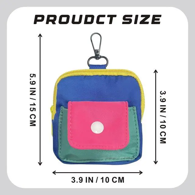 Alt view image 2 of 6 - Portable Headphone Case Storage Bag, Universal Wireless Earbuds Pouch, Color Blocking Phone Accessories Organizer for Earphone Data Cable Small Change, 1 Piece