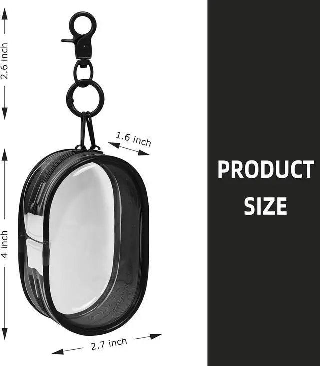 Alt view image 2 of 5 - Linsaner 1|2|4 Pack Available Transparent Tech Pouch Storage Bag, 1 Pack | Cable Organizer, Earphone Storage, Charger Holder, Key, Coin, Blind Box Doll Display Bag