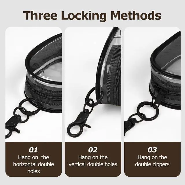 Alt view image 3 of 5 - Linsaner 1|2|4 Pack Available Transparent Tech Pouch Storage Bag, 1 Pack | Cable Organizer, Earphone Storage, Charger Holder, Key, Coin, Blind Box Doll Display Bag
