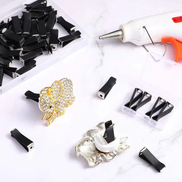 Alt view image 3 of 7 - Frienda 60 Pcs Car Vent Clips for Air Freshies Bulk | Square Head Air Conditioner Clips, with 2 Storage Box, Durable Auto Air Outlet Perfume Holders for Car Decoration Accessories