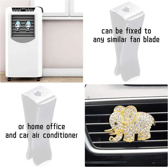 Alt view image 7 of 7 - Frienda 60 Pcs Car Vent Clips for Air Freshies Bulk | Square Head Air Conditioner Clips, with 2 Storage Box, Durable Auto Air Outlet Perfume Holders for Car Decoration Accessories