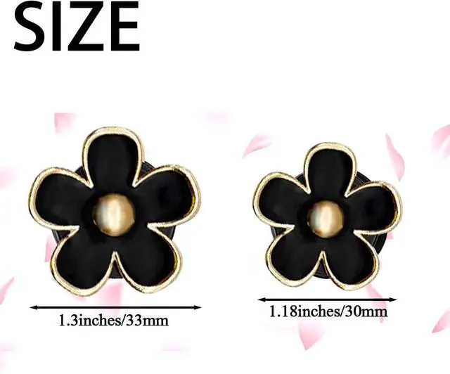 Alt view image 2 of 5 - 6 Pcs Daisy Flower Air Vent Clip Air Conditioning Outlet Clip Car Air Freshener Clip Car Interior Decor Charm Colorful Car Interior Accessories for Girls Women (Black)