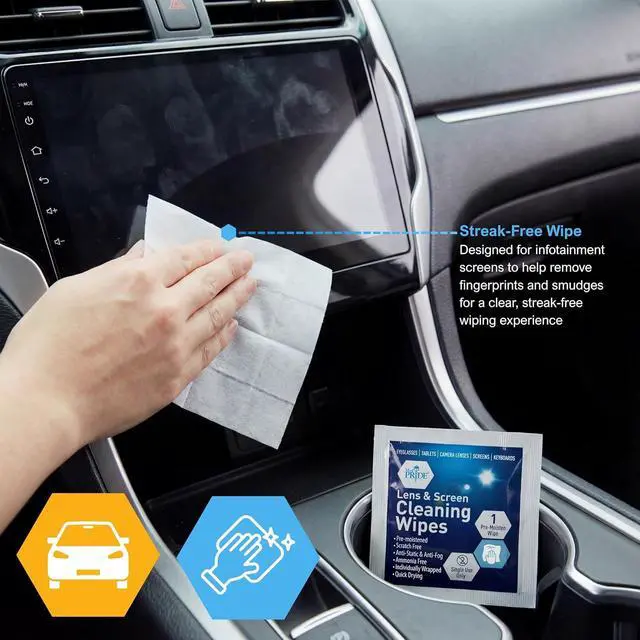 Alt view image 4 of 7 - MED PRIDE Anti-Fog Lens and Screen Cleaning Wipes for Eyeglasses, Touch Screens, Premoistened, Anti-Static, Quick-Dry (200 200 Count (Pack of 1))