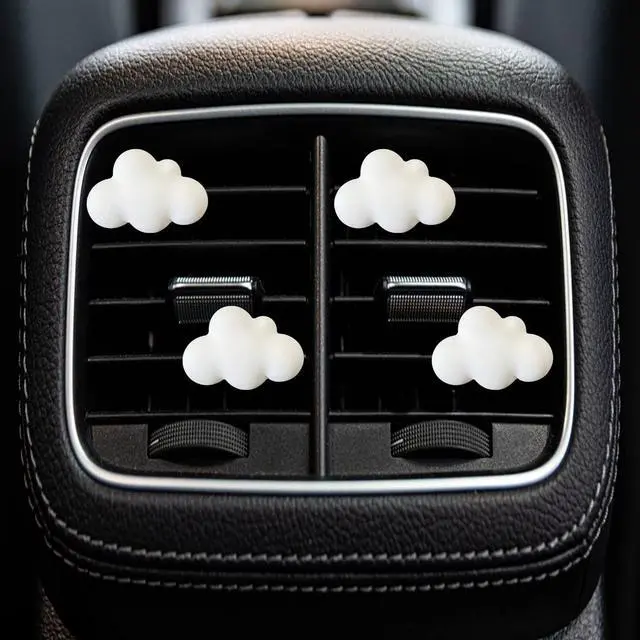 Alt view image 2 of 7 - 4 Pcs Cloud Air Vent Clips, Cute Cloud Car Air Fresheners Vents Clips Funny Automobile Diffuser Vent Clips Car Interior Decor Charm Cute Automobile Accessories Decoration for Women