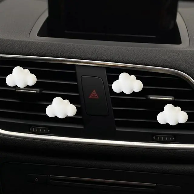 Alt view image 4 of 7 - 4 Pcs Cloud Air Vent Clips, Cute Cloud Car Air Fresheners Vents Clips Funny Automobile Diffuser Vent Clips Car Interior Decor Charm Cute Automobile Accessories Decoration for Women