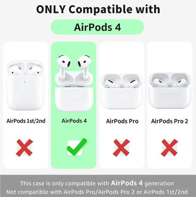 Alt view image 7 of 7 - for Airpods 4th Case Cover, Come with Cleaner Kit,Soft Skin Silicone Case Cover with Keychain, Full Protective Case for Men and Women, Compatible with AirPods 4th Generation Case,Sky Blue