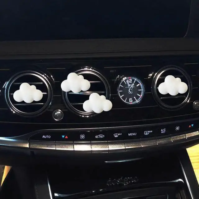 Alt view image 5 of 7 - 4 Pcs Cloud Air Vent Clips, Cute Cloud Car Air Fresheners Vents Clips Funny Automobile Diffuser Vent Clips Car Interior Decor Charm Cute Automobile Accessories Decoration for Women