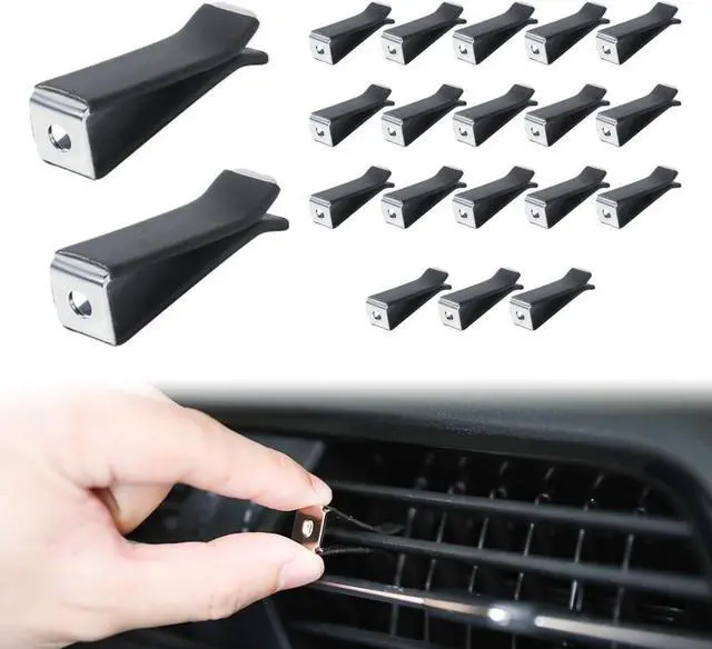 Main image of AOCISKA 20 Pieces Square Head Car Vent Clips,Car Auto Air freshener Outlet Clips Car Diffuser Vent Clip,Car Outlet Perfume Clips Auto Air Conditioner Clips, Air Freshener Vent Clips