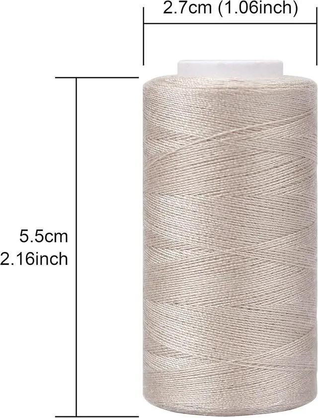 Alt view image 2 of 7 - 12 Color Set of Polyester All-Purpose Sewing Threads Prewound Bobbin Thread Plastic for Embroidery and Sewing Machine DIY Embroidery Thread Sewing Thread 382 Yards/350 m Each (12 Pieces)