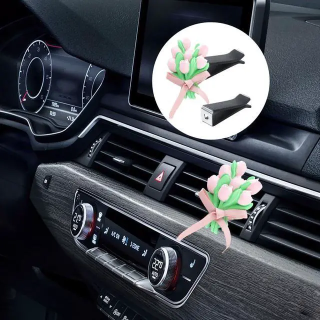 Alt view image 3 of 6 - AOCISKA 20 Pieces Square Head Car Vent Clips,Car Auto Air freshener Outlet Clips Car Diffuser Vent Clip,Car Outlet Perfume Clips Auto Air Conditioner Clips, Air Freshener Vent Clips
