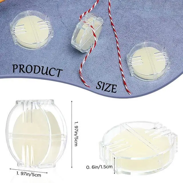 Alt view image 2 of 7 - Maitys 2 Pcs Thread Wax Beeswax for Hand Sewing,Colorless, Clear Case | Conditioner for Embroidery Quilting, Strengthens Sewing Line Reduces Fraying, Clear Case Storage, Natural Beeswax Formula