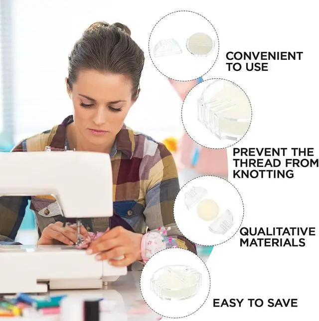 Alt view image 3 of 7 - Maitys 2 Pcs Thread Wax Beeswax for Hand Sewing,Colorless, Clear Case | Conditioner for Embroidery Quilting, Strengthens Sewing Line Reduces Fraying, Clear Case Storage, Natural Beeswax Formula