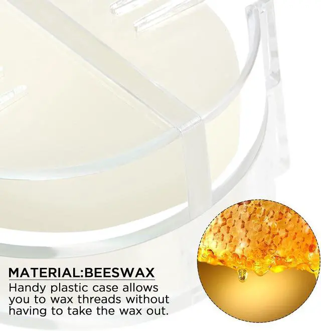 Alt view image 4 of 7 - Maitys 2 Pcs Thread Wax Beeswax for Hand Sewing,Colorless, Clear Case | Conditioner for Embroidery Quilting, Strengthens Sewing Line Reduces Fraying, Clear Case Storage, Natural Beeswax Formula