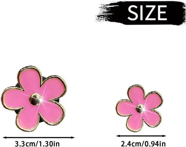 Alt view image 2 of 6 - 6 Pcs Pink Daisy Car Decoration Flower Air Vent Clip Air Conditioning Outlet Clip Air Freshener Clip Car Interior Decor Charm Colorful Interior Accessories for Girls Women + Pink Butterfly Hook