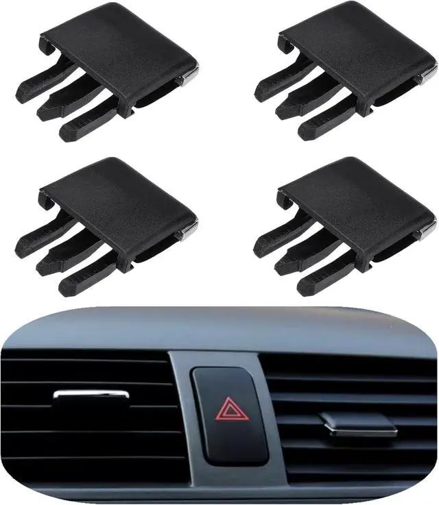 Main image of 4 PCS Car Air Conditionings Vent Clip for Corolla, Black | 3 Claws Adjustable Professional AC Vent Clips, Car Air Vent Clips