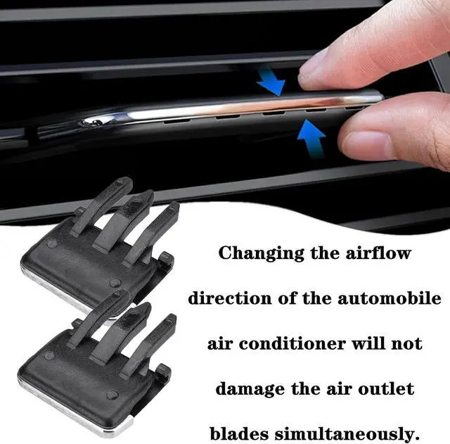 Alt view image 5 of 7 - 4 PCS Car Air Conditionings Vent Clip for Corolla, Black | 3 Claws Adjustable Professional AC Vent Clips, Car Air Vent Clips