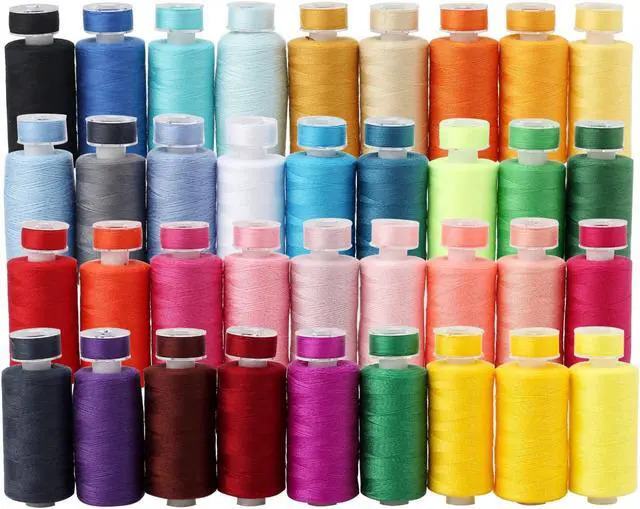 Alt view image 4 of 7 - 72Pcs Bobbins Sewing Threads Kit 36 Colors 500 Yards Sewing Polyester Thread Spools with 36Pcs Same Color Prewound Bobbins for Hand Sewing DIY Emergency Travel Sewing Machine Use (36 Colors)