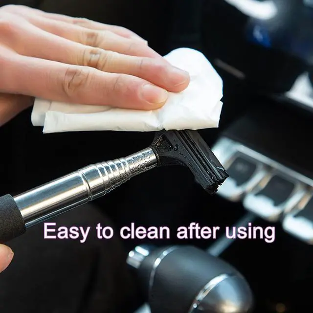 Alt view image 6 of 7 - LJDJ Car Rearview Mirror Wiper 2 Pack, 98cm Telescopic Universal Cleaner | Scratch-free silicone blade, 98cm telescopic handle, removes water mist & stains, universal fit for all car mirror glass