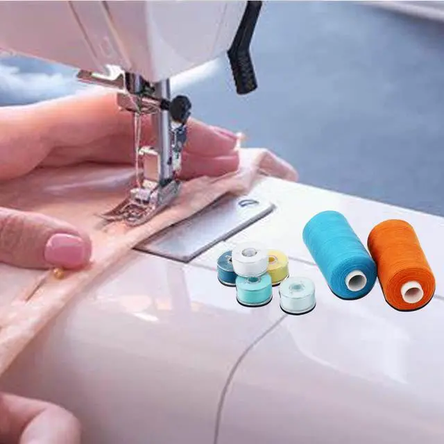 Alt view image 7 of 7 - 72Pcs Bobbins Sewing Threads Kit 36 Colors 500 Yards Sewing Polyester Thread Spools with 36Pcs Same Color Prewound Bobbins for Hand Sewing DIY Emergency Travel Sewing Machine Use (36 Colors)
