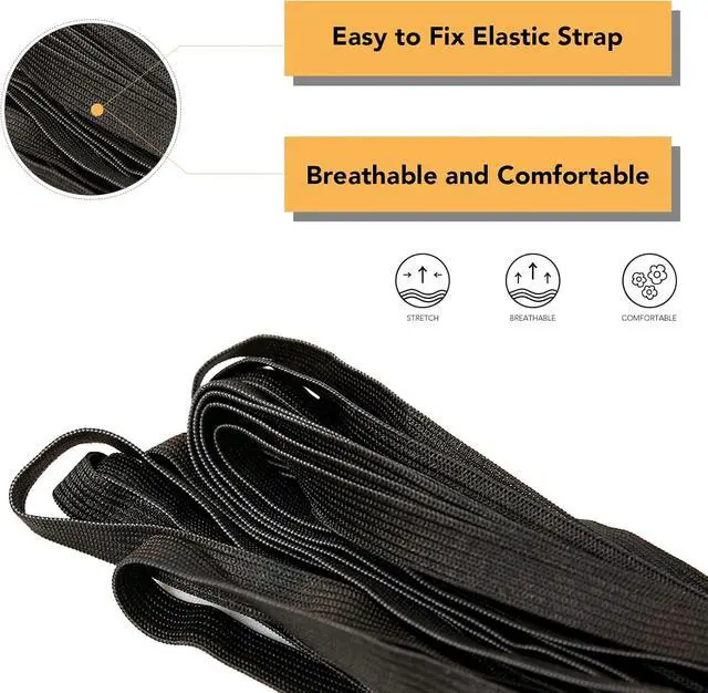 Alt view image 3 of 7 - Elastic Bands for Sewing 0.4 Inch 11 Yards, Wig Band Black Knit Elastic Spool High Elasticity for Wigs Waistband Pants Dress Swimwear Belt or Crafts DIY (Black-0.4 in * 11 Yard)