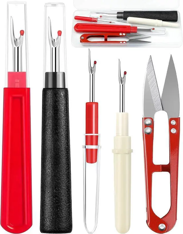 Main image of FIVEIZERO Seam Rippers for Sewing 2 Big and 2 Small Stitch Remover Tools, Thread Ripper, Embroidery Removal Tool with Thread Snips