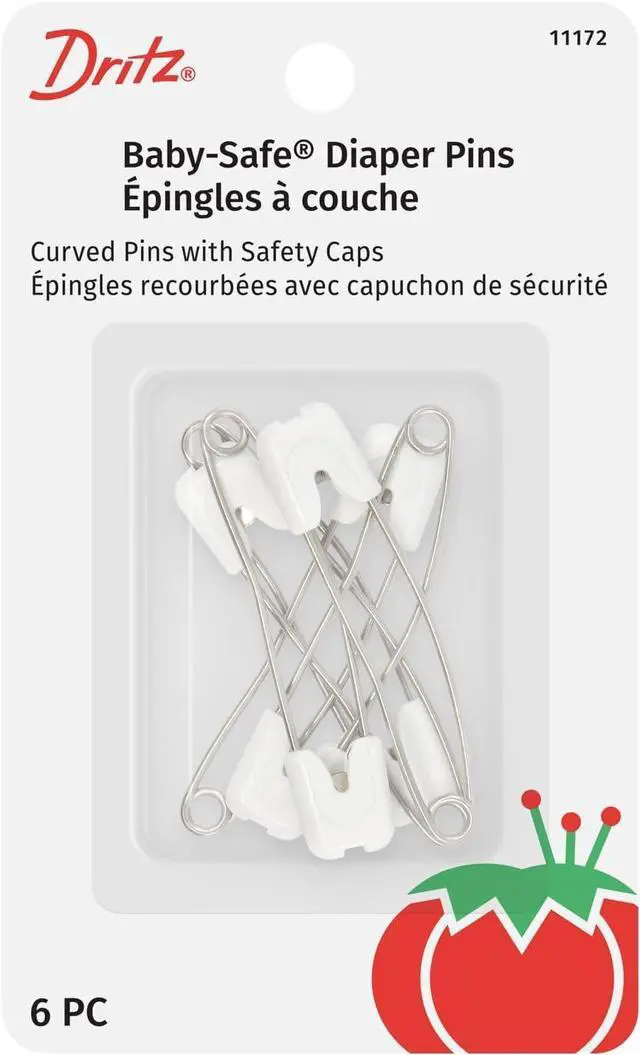 Main image of Baby-Safe Diaper Pins, 6 Count