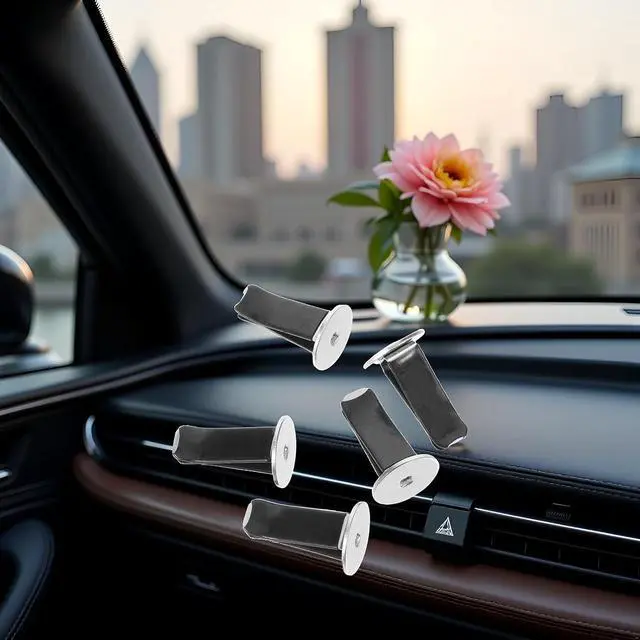 Alt view image 4 of 7 - 20 Pcs Black Metal Round Head Car Air Vent Clips Auto Freshener Clips Cars Air Conditioner Car Outlet Perfume Clips Air Fresheners Interior Accessories
