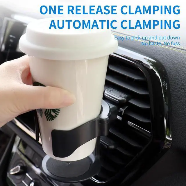 Alt view image 6 of 6 - QIIYCCE Cup Holder for Car, Cup Holder Expander for Car Air Vents, Car Ashtray Holder, Suitable for Cars and Trucks with Horizontal Blade Vents (2PCS)