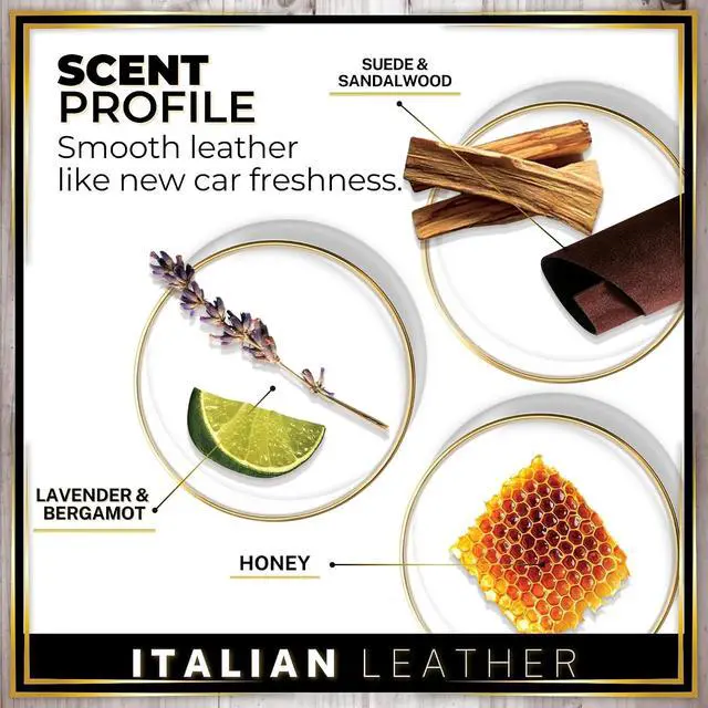 Alt view image 4 of 7 - Urban Naturals Car Air Freshener Diffuser 1 Pack, Italian Leather Scent | Long Lasting Fragrance for Automobiles, Hanging Car Diffuser - Hang with Rope or use Vent Clip