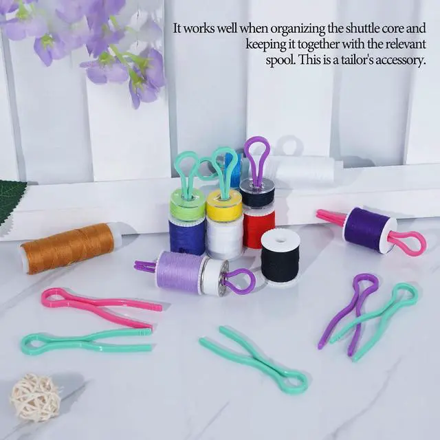 Alt view image 3 of 6 - Bouclel Keep Your Bobbins Threads Matched Up with Your Thread Spools Bobbin | Buddies Set of 30-Pack Sewing Machine Quilting Supplies Sewing Products Thre