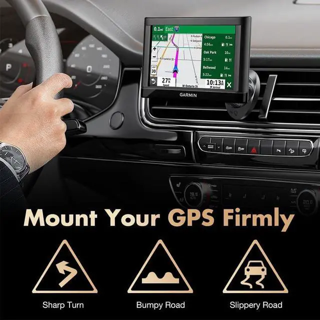 Alt view image 7 of 7 - GPS Holder for Car Air Vent Mount with Metal Hook and 17mm Ball Joint, Compatible with Nuvi GPS Devices