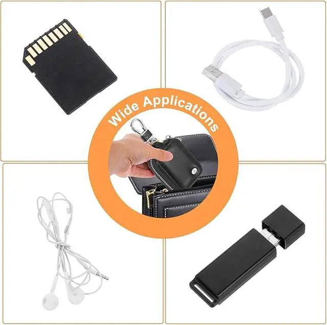 Alt view image 2 of 7 - CCSmall Earbud Cases, Headphone Storage Cover for AirPods EJB Black | PU Leather Zipper Carrying Case, Small Bag Pouch Travel Organizer for Wireless Wired Earphones & USB Cable