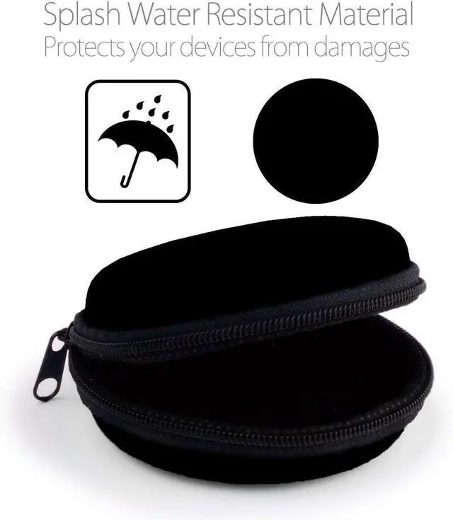 Alt view image 3 of 5 - Earphone Case MAS CARNEY Headphone Earbud Hard Protective Carrying Case Bag