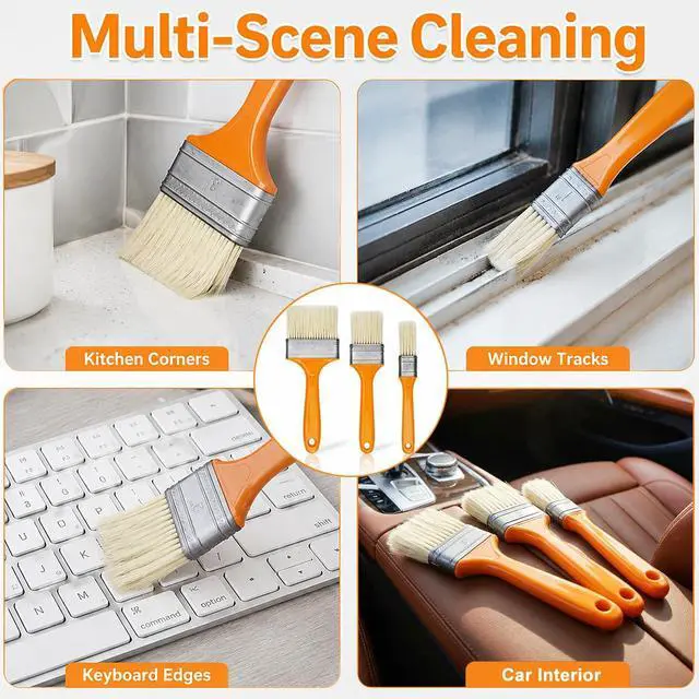 Alt view image 6 of 7 - 3 Pack Microfiber Duster Brush, Soft Bristles Detailing Brush Dusting Tools, Cleaning Brushes Duster for Auto Interior, Automotive Dashboard, Arts and Crafts, Digital Product, Keyboard