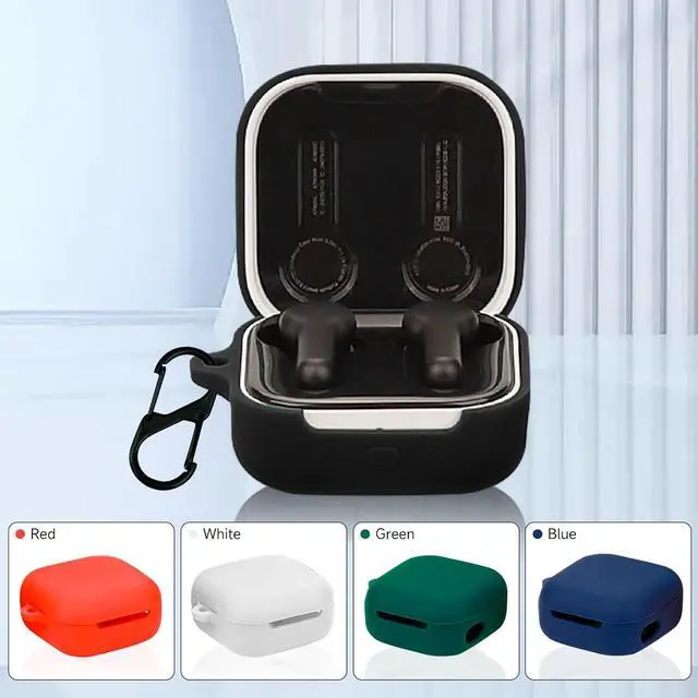 Alt view image 7 of 7 - for Echo Buds 2023 Case Cover, Soft Silicone | Anti-Scratch Shockproof Protective Skin Case for All-New Echo Buds with Keychain Accessories, Front LED Visible, Black